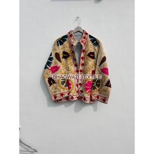 Suzani broderie coton veste Kimono veste à la main doux TNT tissu veste cadeau pour la Saint-Valentin fête porter - Product Image 6