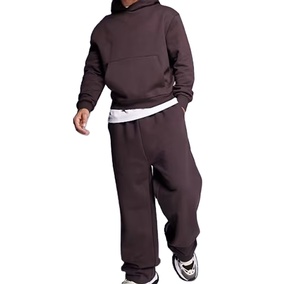 Chándal con Capucha de Alta Calidad para Hombre, 100% Algodón, Forro Polar Transpirable, 400 GSM, Talla Grande, Cómodo, Estilo Urbano - Product Image 1