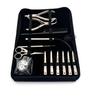 <b>Nude</b> Hair Extension Tools Kit Set Including Micro Link Silicon Bead Pliers Clips Scissor Loop Human Hair Extension Removal Plier - Product Image 1