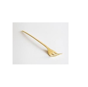 Tenedor de Latón de Diseño Moderno con Mango Simple, Tamaño Personalizado, para Postres y Frutas, Dorado - Product Image 1