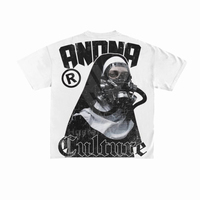 T-shirt court en coton épais brodé respirant pour homme, coupe ample et oversize, avec imprimé graphique – Conception gratuite