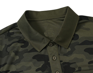 Polo d'été décontracté à manches courtes avec logo imprimé 100% polyester évacuant l'humidité ODM coupe régulière pour hommes - Product Image 4