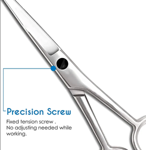 Ciseaux de coiffeur en acier inoxydable de qualité industrielle Ciseaux de salon réglables super pointus Repose-doigt Caractéristique Ciseaux de beauté - Product Image 4