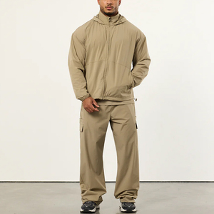 Custom Men's Nylon Retro <b>Waterproof</b> Windbreaker <b>Jacket</b> Casual Style <b>Plus</b> <b>Size</b> Zipper Stand Loose Fit Outdoor Sports <b>Jackets</b> - Product Image 5