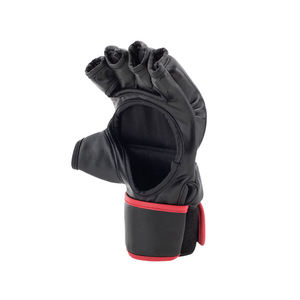 Gants de boxe de combat Mma demi-doigt respirant en cuir véritable de haute qualité - Product Image 3