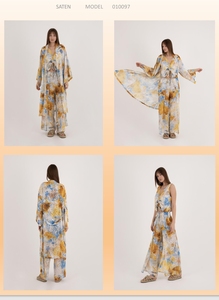 ชุดคลุมคาฟตันผ้าฝ้ายสีขาวสำหรับผู้หญิง DAFNI BIG PAZAR ลายพิมพ์ตาหยินหยาง พิมพ์ลายดิจิทัล ชุดโปรโมชั่นตรุษจีน - Product Image 4