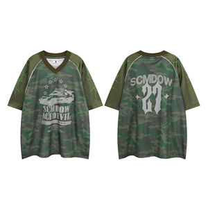 Camiseta Deportiva de Verano 2026 para Hombre, Nueva, Sólida, con Parches, Media Manga, Corte Holgado, Ropa Casual, Tejido de Punto, 100% Algodón - Product Image 4