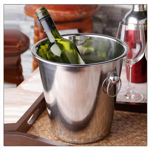Durable Stainless Steel 5L Wine & <b>Ice</b> <b>Bucket</b> for Parties Catering Hotels Bar Service Reasonable Price - Product Image 2