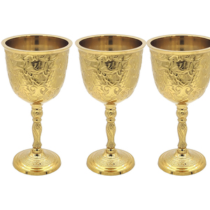 Latest Collection Brass <b>Goblet</b> | Royal Handcrafted Chalice Cup | Vintage Medieval Decor Glass | Luxury Tableware Gift Item - Product Image 1