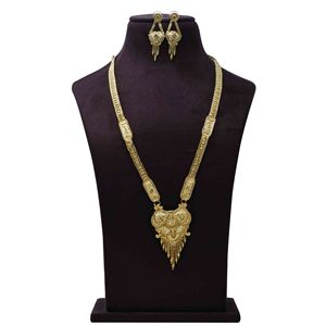 Vente en gros de bijoux de mode, ensemble de colliers longs en plaqué or 14 ct 18 ct 24 ct, ensemble de bijoux traditionnels, bijoux en laiton rempli d'or - Product Image 1