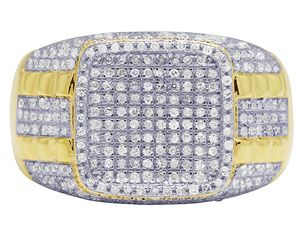 Personalizable S925 plata esterlina Hip Hop con claridad VVS totalmente helado Moissanite redondo diamante rapero anillo para hombres - Product Image 2