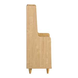 Mid-Century Modern Bedside Table with Pegboard Storage, Multifunctional Nightstand with <b>Drawer</b> and Open Shelf for <b>Small</b> Bedroom - Product Image 3