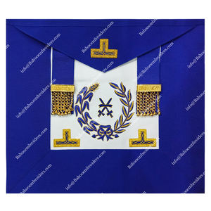 MASONIC REGALIA CRAFT GRAND DESVESTIDOR DELANTAL PARA BARRERA DE ESPADA-LOGOTIPO BORDADO A MANO - Product Image 1