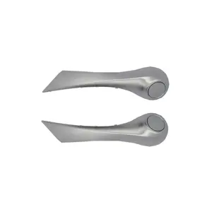 Juego de Cubiertas para Apoyabrazos de Puerta Delantera Cromadas para Renault Megane, Derecha-Izquierda 7701476922, Hechas de Cuero y Material ABS - Product Image 1