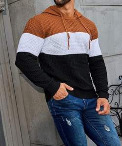 Street Fashion Men's Custom Loose Unisex Crew Neck Sweater Models Fall New 100% Cotton <b>Tie</b>-Dye Washed Men's Knitted Sweater - Product Image 2