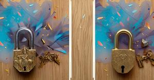 Krishan Golden Brass <b>Padlock</b> with Keys Functional Working Zinc Alloy Made Lock - Product Image 4