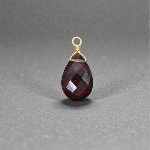 8x11mm Smoky <b>Quartz</b> Faceted Gemstone Teardrop Charms Pendant - 925 Silver Brown Gemstone Charms for Making DIY Jewelry - Product Image 1