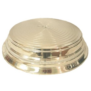 Support à gâteau décoratif de forme arrondie, support à gâteau à plusieurs niveaux, finition dorée, support à gâteau en métal pour fête d'anniversaire et d'anniversaire de mariage - Product Image 1