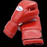 Gants de boxe MMA en cuir de conception OEM, entraînement, imperméables, évacuation de l'humidité, légers, fermeture à scratch, couleur rouge - Product Image 3