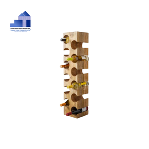 Estantes de vino de madera de 4 botellas más vendidos con soportes de vidrio de fábrica vietnamita para mayoristas - Product Image 1