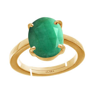 NOVAMART Fine Natural & Certified Oval-Cut <b>Emerald</b> Engagement <b>Ring</b> Panna Gemstone Wholesale Export - Product Image 1