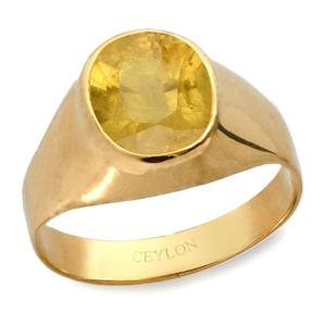 Anillos de Zafiro Amarillo Certificado Pukhraj para Uso Diario - Product Image 1