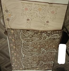 Saree en georgette rayonnante avec broderie fine et drapé en tissu doux pour les mariages et les occasions ethniques - Product Image 2