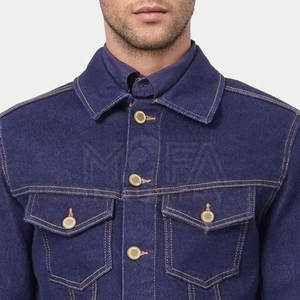 Veste en jean bleu personnalisée pour hommes avec un style vintage idéal pour la vente au détail de la mode et la promotion de la marque - Product Image 5