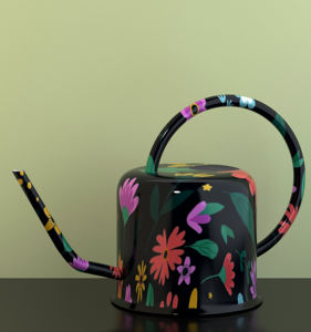 Arrosoir rond en fer autocollant de couleur assortie jardinières en émail arrosoirs arbustes pépinière pelouse métal jardins outils jardinières - Product Image 1