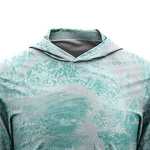 UPF 50 + Protección solar Manga larga Rendimiento Ropa deportiva Ropa de pesca Con capucha 100% Poliéster Spandex Diseño de impresión por sublimación - Product Image 3