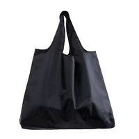 Sac de shopping en tissu Oxford imperméable avec logo personnalisé, fermeture ouverte, poignée souple, sac fourre-tout recyclable et écologique