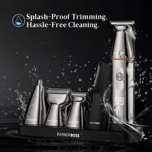 Tondeuse Électrique 5-en-1 pour Homme : Tondeuse à Cheveux, Tondeuse à Barbe, Rasoir de Précision et Tondeuse Nez - Kit de Toilettage - Product Image 3