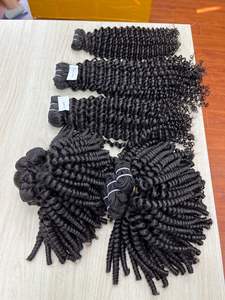 Cheveux raides de qualité de luxe couleur naturelle pas de perte pas d'enchevêtrement cheveux de trame cheveux bouclés - Product Image 5