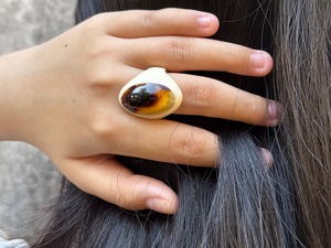 Anillo de Cuerno de Búfalo Moderno y Ecológico Hecho a Mano por SANIYA HANDICRAFT para Arte y Bodas - Product Image 3