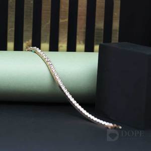 Bracelet en diamant de taille ronde cultivé en laboratoire en or massif 14kt pour chaque cadeau d'anniversaire - Product Image 4