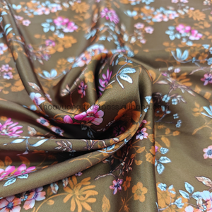 Vải lụa hoa văn tùy chỉnh, chất liệu <span class=keywords><strong>satin</strong></span> mềm mại cho bộ thời trang trung niên - Product Image 2