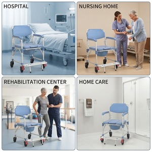 Chaise de toilette en aluminium en forme de U, 125 kg, pour personnes âgées, soins à domicile, OEM, ODM, approvisionnement en gros - Product Image 3