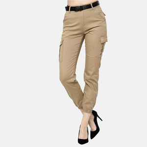 Pantalones cargo de alta calidad para mujer, pantalones de color sólido con bolsillos, ropa de calle al por mayor, Ronpex - Product Image 1