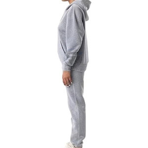 Conjunto de punto de gofres para mujer, ropa de mujer con logotipo de goma, conjunto de 2 uds, chaqueta, chándales, conjunto de Jogger de algodón, ropa de salón, chándal para mujer - Product Image 4