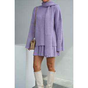 Ensemble écharpe et jupe lilas - Product Image 4