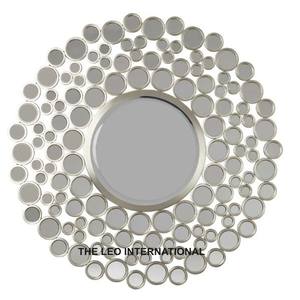 Espejo de Pared Redondo de Metal Dorado, Diseño Moderno y Extensible, Venta Directa de Fábrica, Ideal para Hoteles - Product Image 3