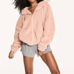 Sudadera con capucha y forro polar para mujer, Sudadera con capucha cálida y esponjosa con bordado de piel de Sherpa para mujer, Sudadera con capucha pesada de invierno para niñas - Product Image 5