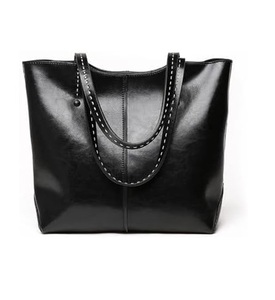 Classic Women's Minimalist <b>Leather</b> Tote <b>Bag</b> with Solid Pattern Zipper Closure Polyester Lining for Daily <b>Travel</b> Use - Product Image 3