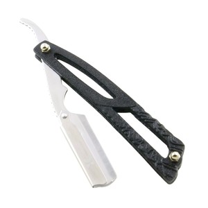 Maquinilla de Afeitar Plegable con Hoja de Acero Inoxidable y Mango de Plástico para la Cara y la Barba de los Hombres - Hoja Única Manual No Desechable - Product Image 4