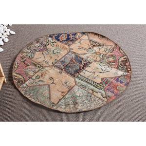 Tapis Vintage en Laine Turque 3.4ft X 3.4ft Modern Home Decor Patchwork Design 10mm Epaisseur Latex Faux Fourrure de Lapin Rectangle Couloir - Product Image 4
