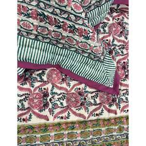 Colcha de Algodón Estampada a Mano de Alta Calidad, Colcha Kantha Hecha a Mano para el Hogar, Diseño Floral de Patchwork para Verano e Invierno - Product Image 1