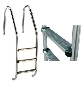 Échelle de piscine verrouillable avec support pour cadenas et barrière de sécurité pour un accès sécurisé à la piscine pour les enfants - Product Image 1