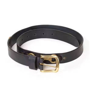 Ceintures équestres en cuir pur pour dames de haute qualité Design uni Boucle en or Ceintures étiquetées Cavaliers féminins Utilisation d'équitation en plein air - Product Image 5