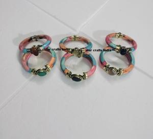 Piedra natural de alta calidad con diseño de latón y hueso, superventas, pulsera hecha a mano para mujer, pulsera hecha a mano 100%, pulsera hecha a mano con hueso - Product Image 6