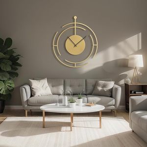 Grande horloge murale moderne, horloges murales pour décor de salon, cadran à chiffres romains minimaliste en métal classique, grand décoratif - Product Image 2